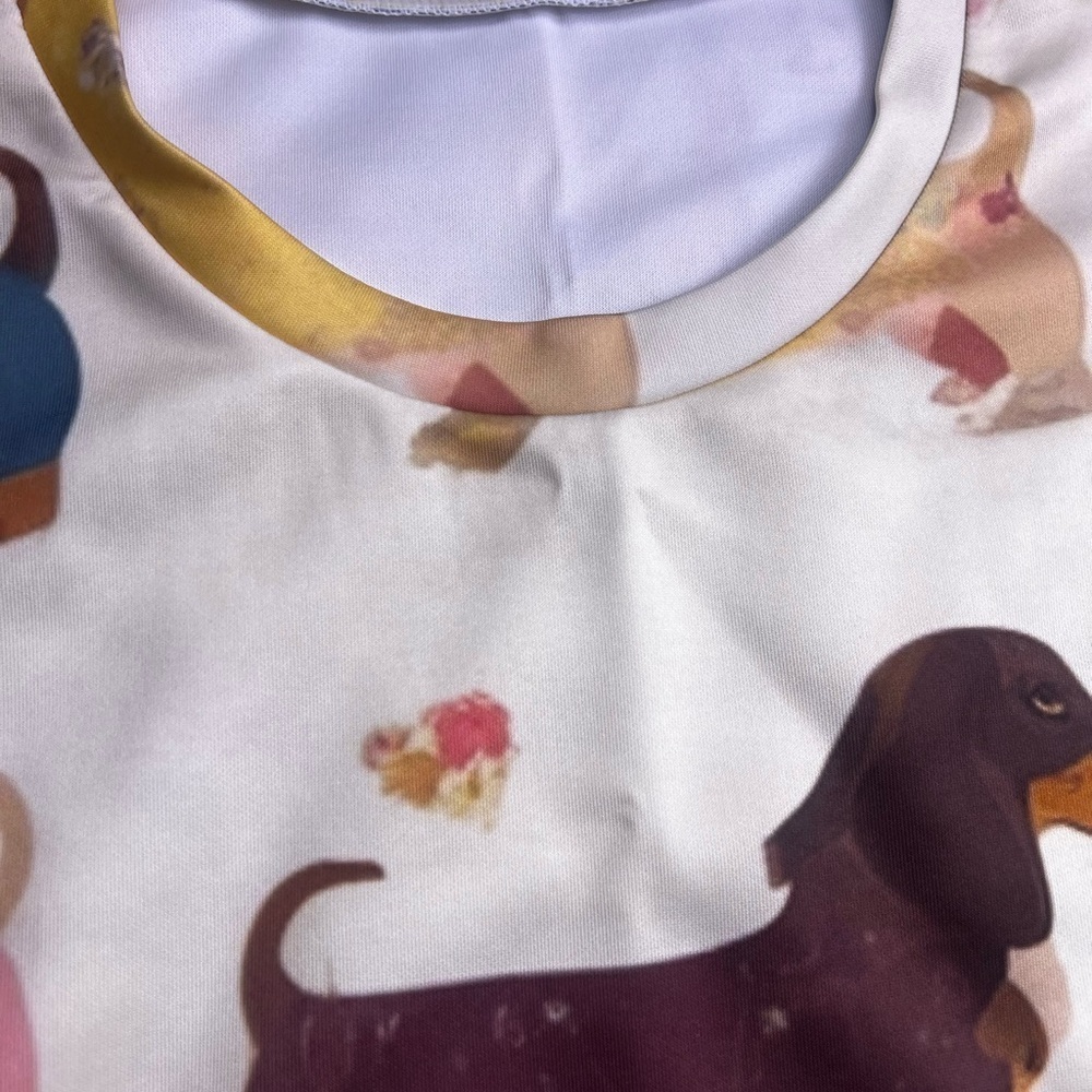 WOMES DACHSHUND PUPPIES TOP SIZE XL NIP - Picture 5 of 15